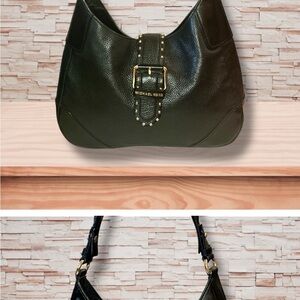 Michael Kors Dark Green Leather Hobo Bag - No call out, like new.